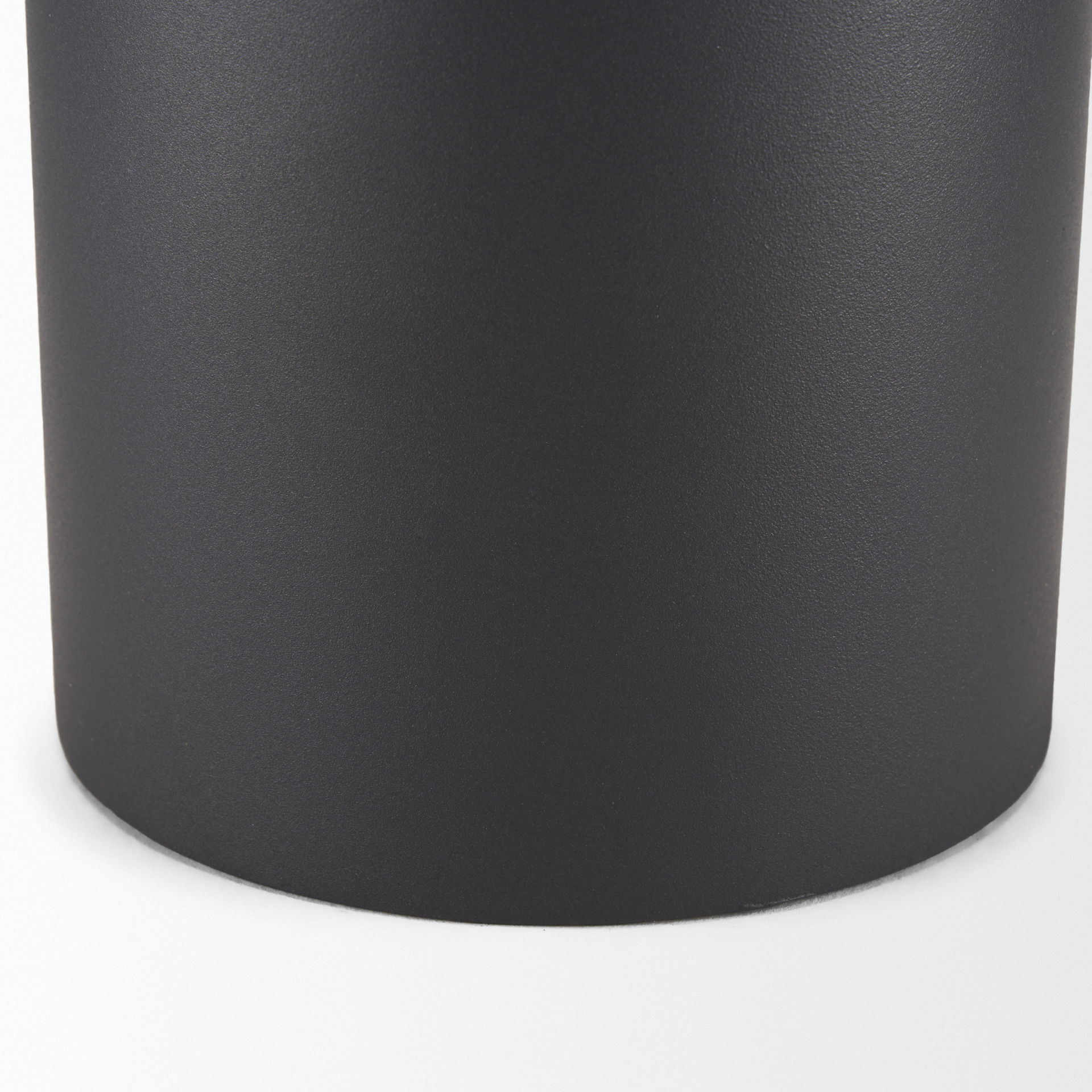 Tosca Tall Matte Black Metal Vase large image 