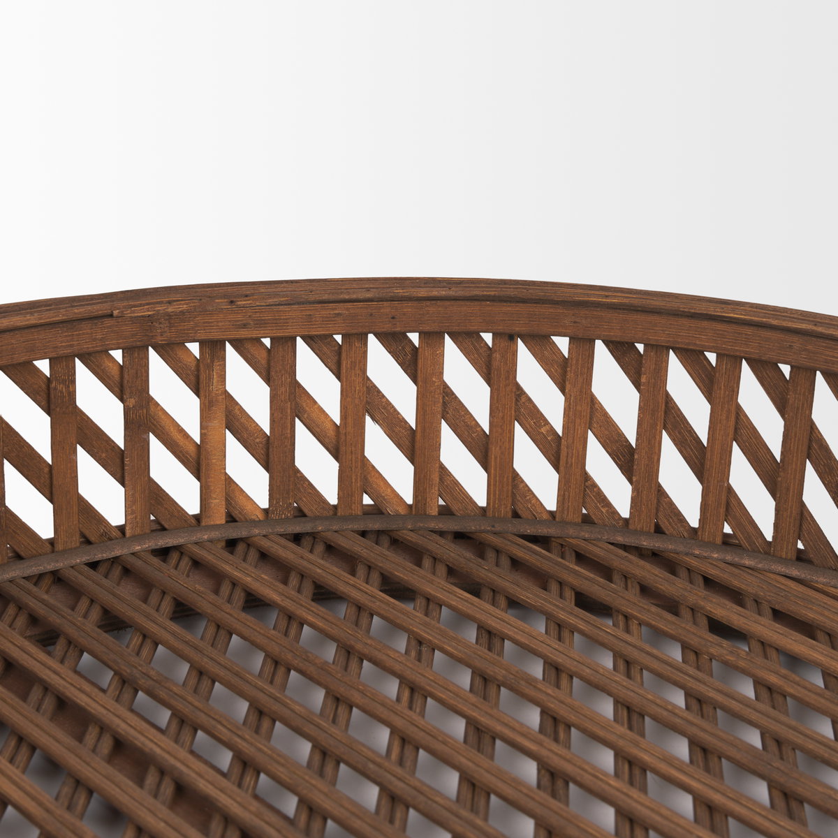 Thala Medium Brown Round Wicker Tray (Set of 2), Decorative Tray by Mercana, 20.47" length x 20.47" width x 4.5" height View 6