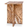 Blair Accent Table Golden Forest Marble, Side & End Table by Moe's Home, 14" width x 20" height x 14" depth thumbnail 2