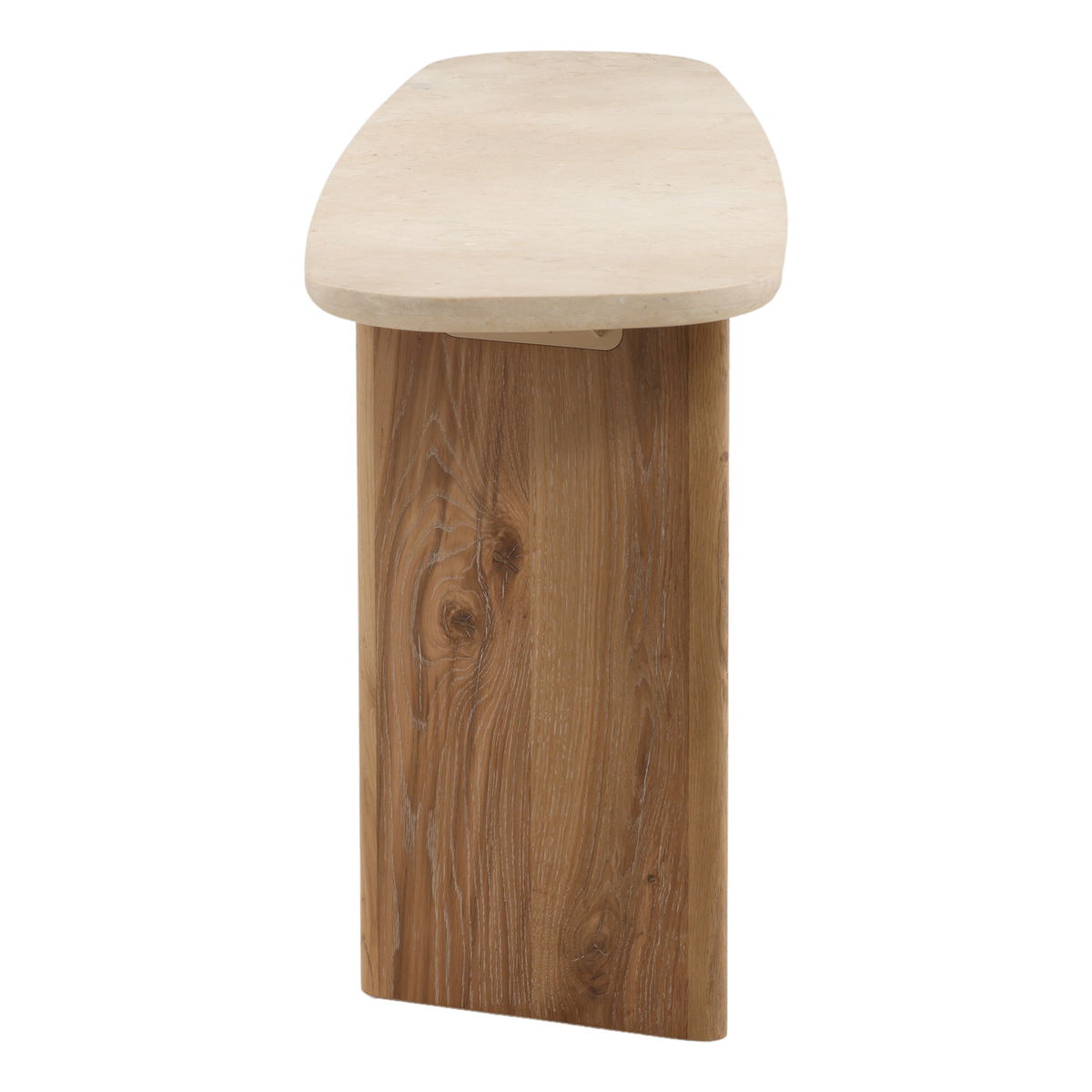 Aelwyn Console Table Natural, by Dovetail, 63" width x 30.16" height x 18.78" depth View 3