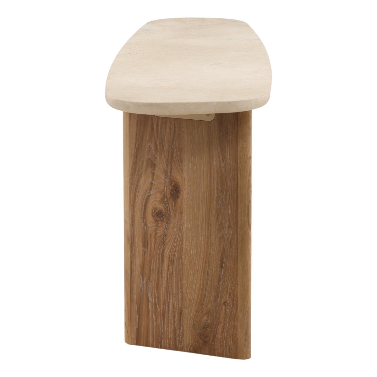 Aelwyn Console Table Natural, by Dovetail, 63" width x 30.16" height x 18.78" depth View 3