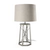 Raen (28.5'H) Gray Metal Octagonal Base with Beige Shade Table Lamp, by Mercana, 16" length x 16" width x 28.5" height thumbnail 1