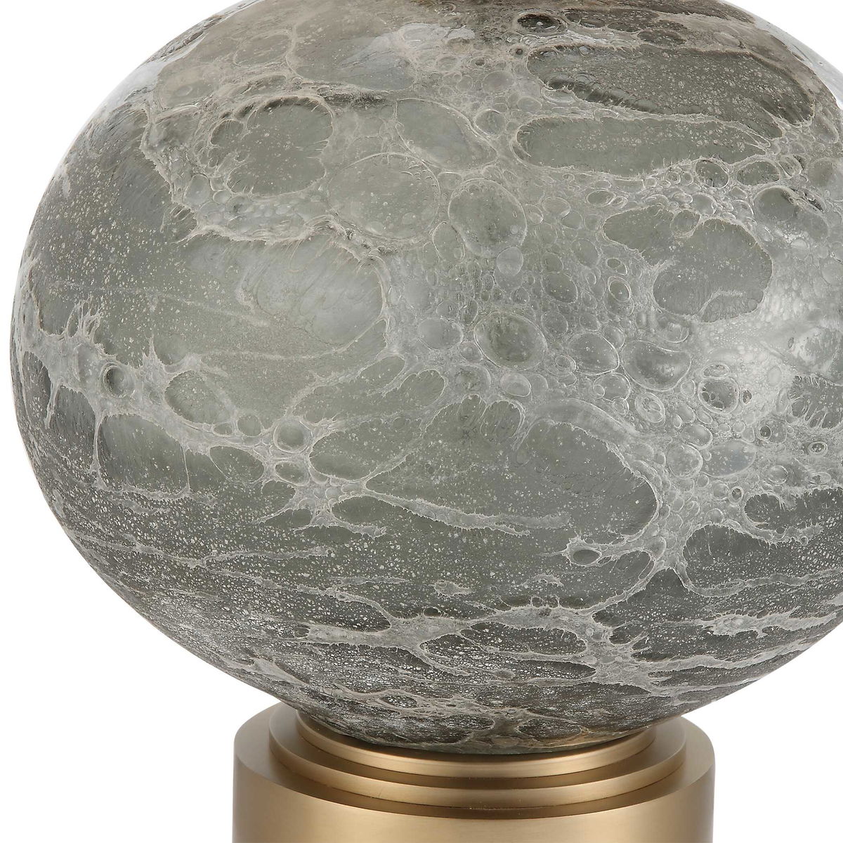 Lunia Gray Glass Table Lamp, by Uttermost, 17" width x 25" height x 17" depth View 7