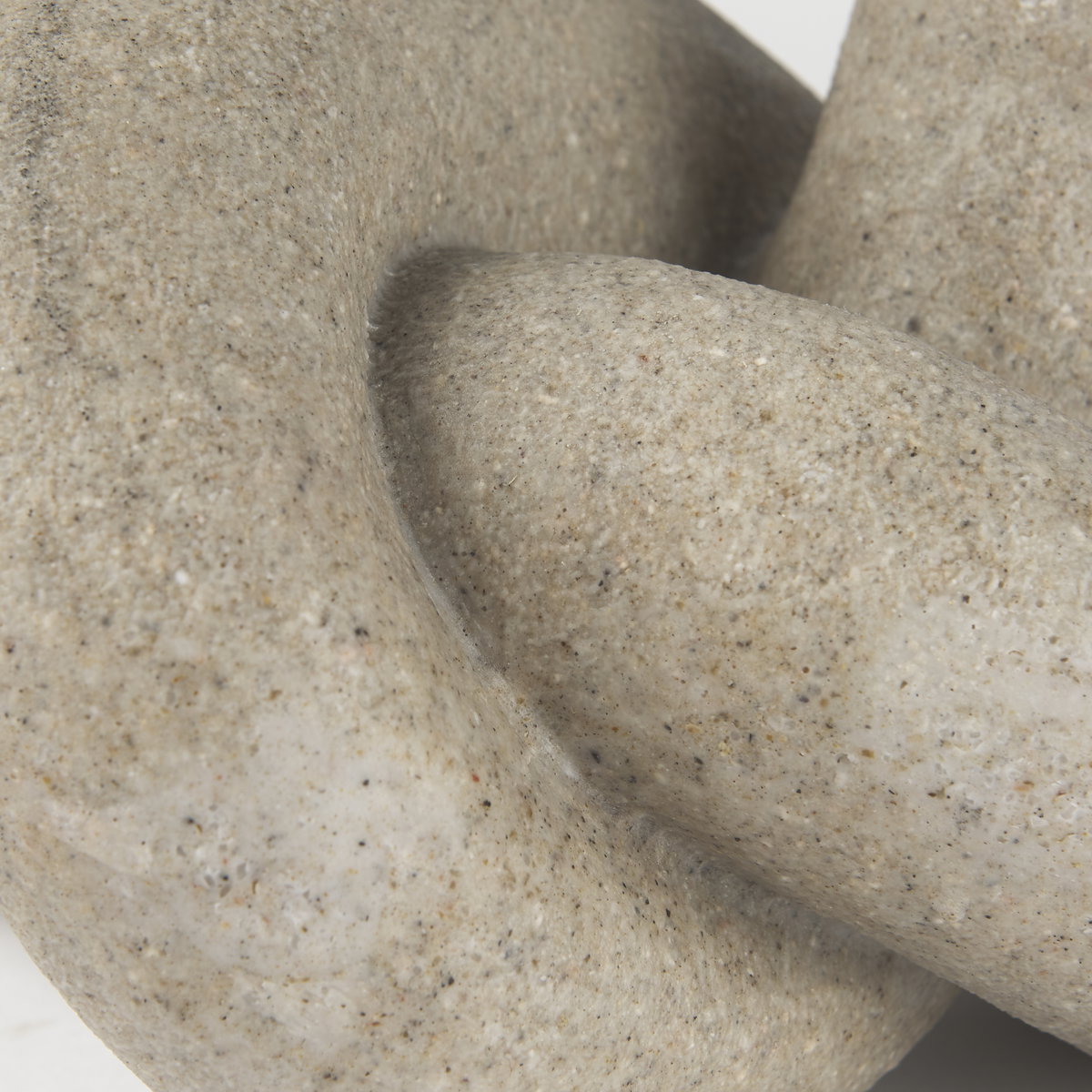Otto Sandstone Resin Small Knot Sculpture Decorative Object, by Mercana, 7.99" length x 7.01" width x 5" height View 10
