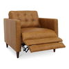 Bridgers Power Recliner Chair Tan Leather thumbnail 1