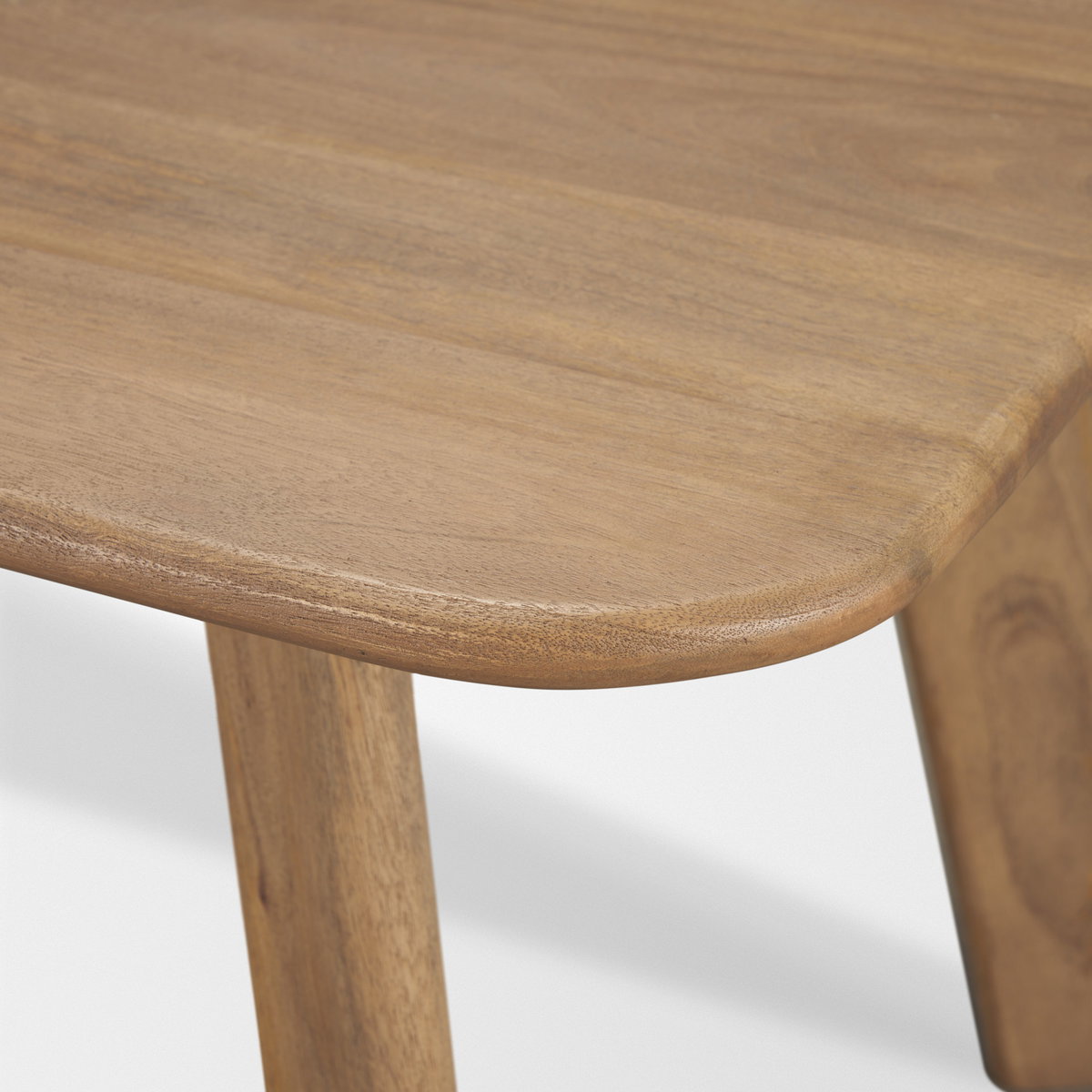 Welborn 84' Light Brown Wood Rectangular Dining Table, by Mercana, 84" length x 42" width x 30" height View 8
