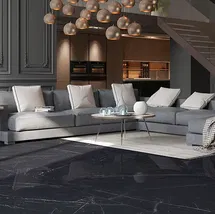 Online Designer Bathroom TileBarXL Marmi Slim Black Marquina 60"x120" Polished Porcelain Slab