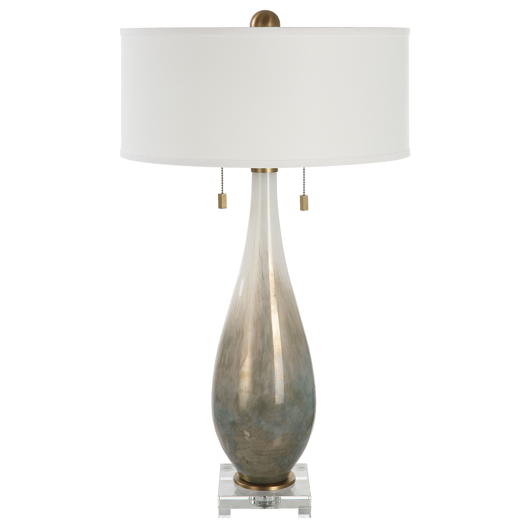 Cardoni Bronze Glass Table Lamp large image 