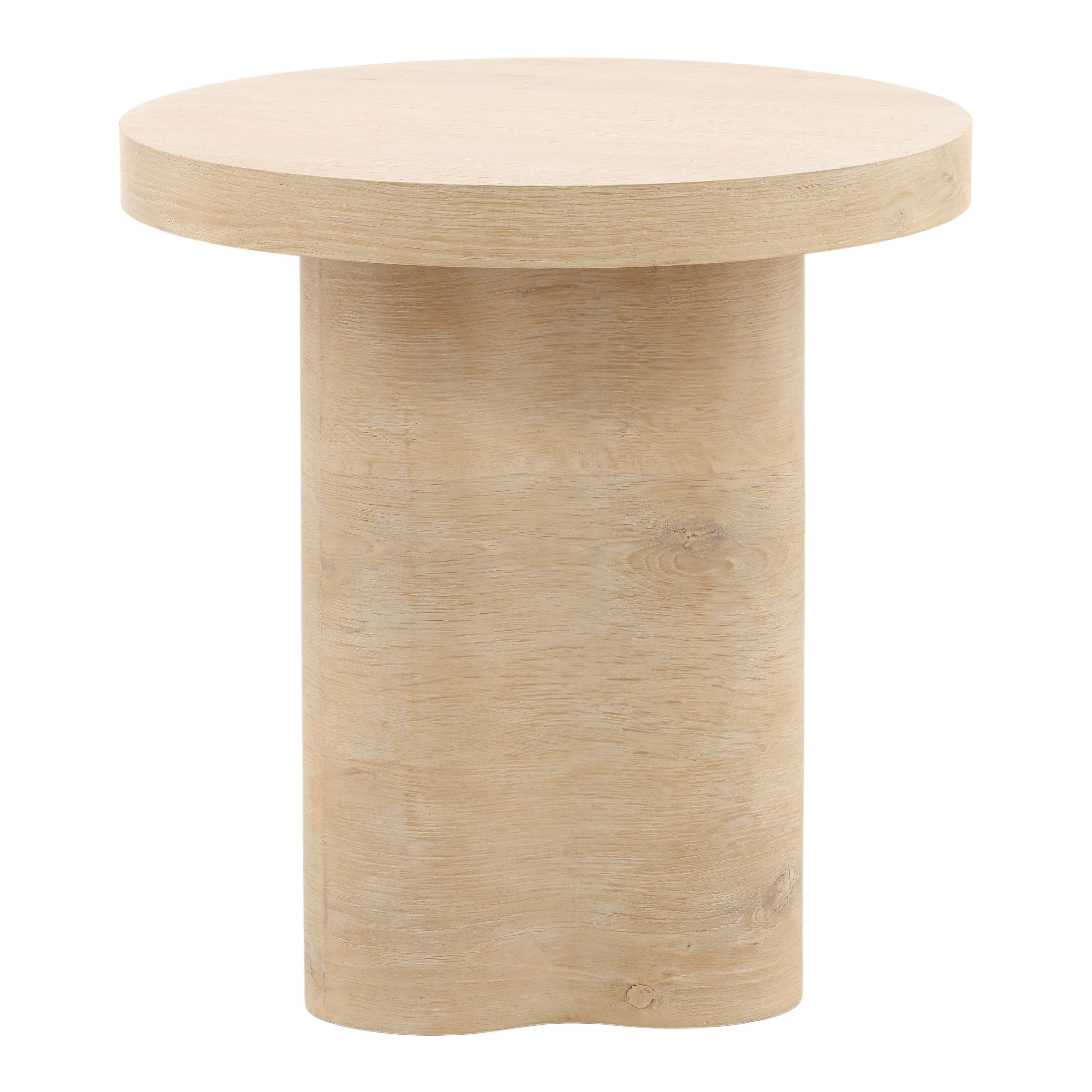Kyrell Side Table Light Natural, Side & End Table by Dovetail, 21" width x 22" height x 21" diameter x 21" depth View 2