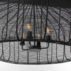 Camila (40'x31') Black Metal Mesh-Style Four Bulb Chandelier, by Mercana, 40" length x 40" width x 31" height thumbnail 10