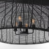 Camila (40'x31') Black Metal Mesh-Style Four Bulb Chandelier, by Mercana, 40" length x 40" width x 31" height thumbnail 11