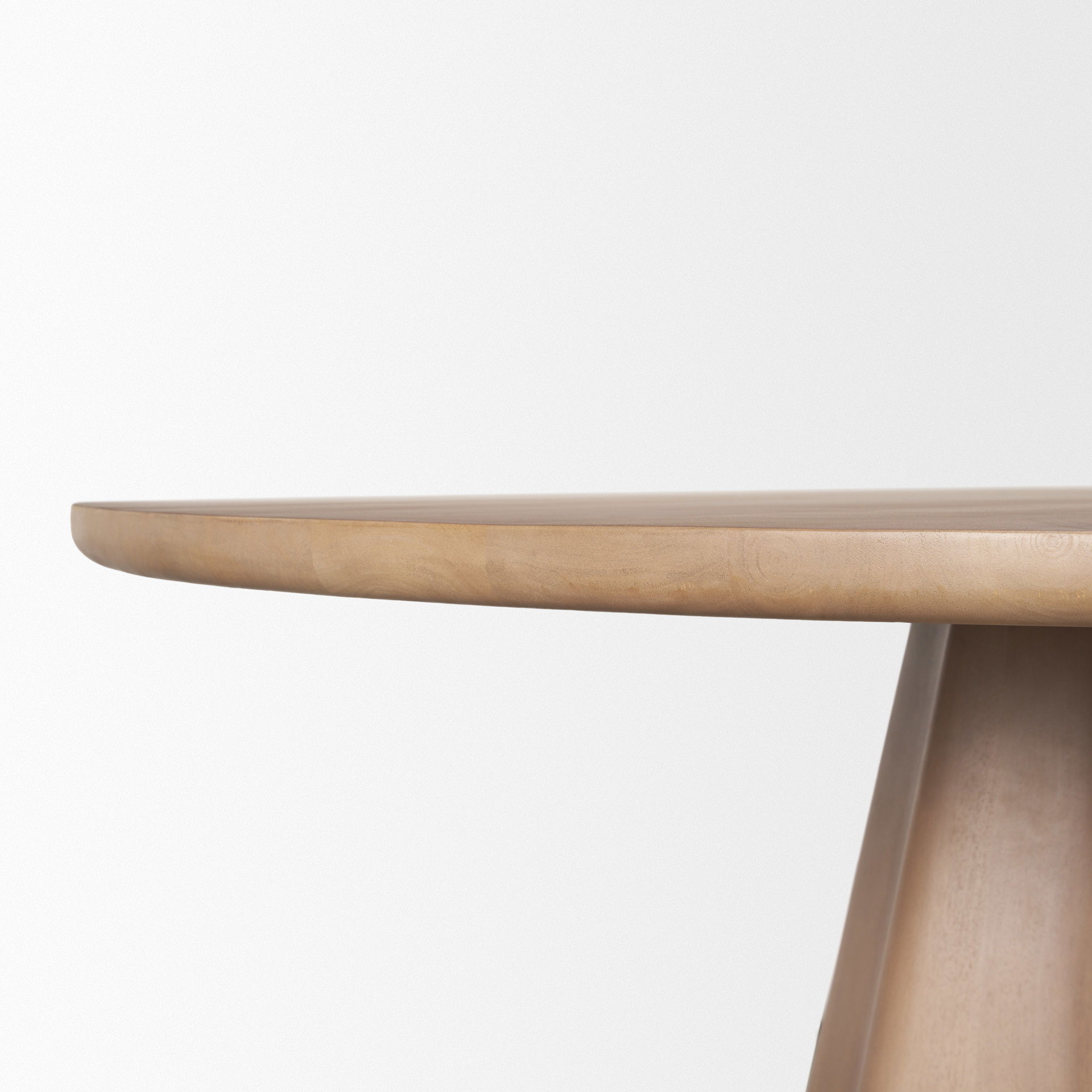 Jovani 60' Solid Light Brown Mango Wood Round Dining Table large image 