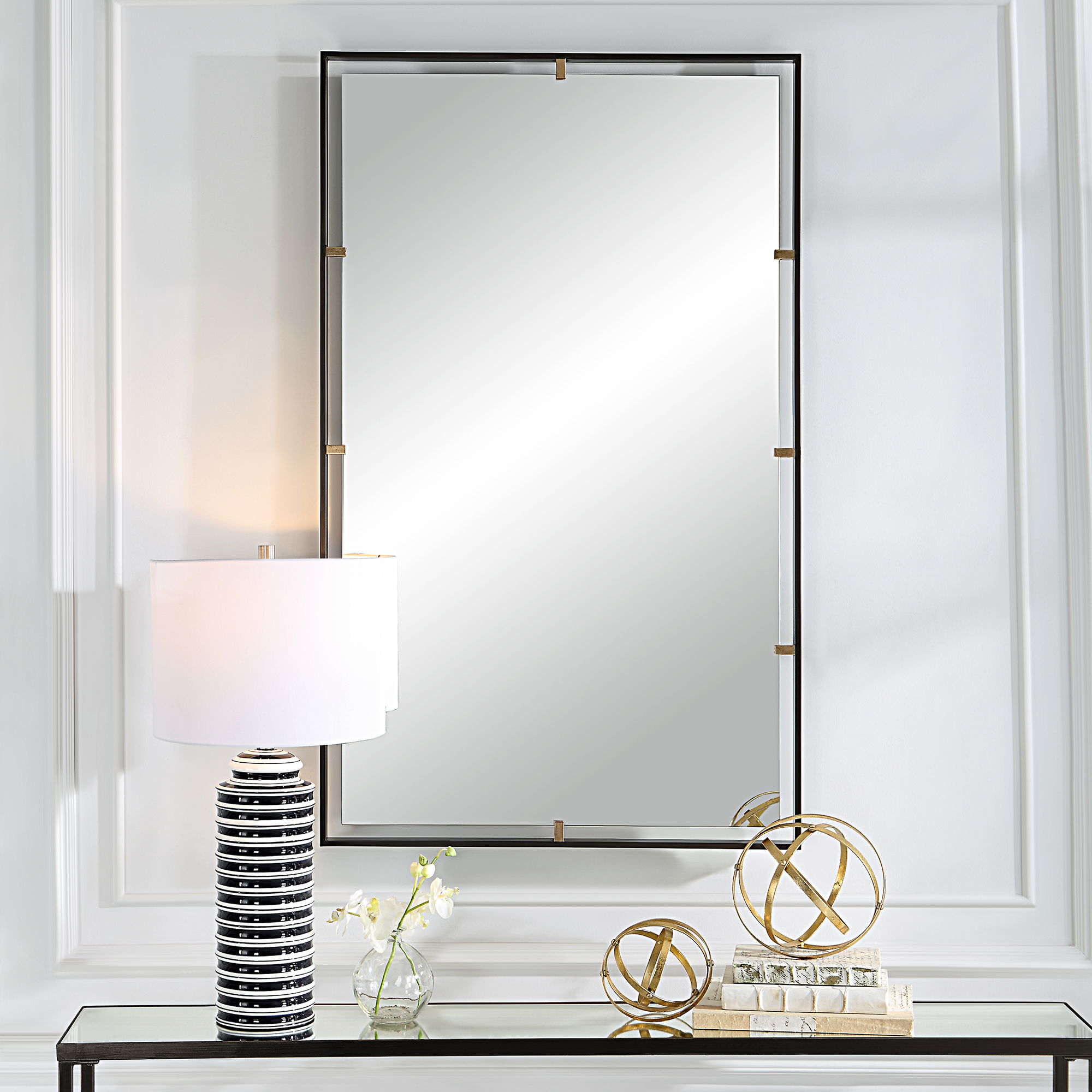 Egon Rectangular Bronze Mirror large image 