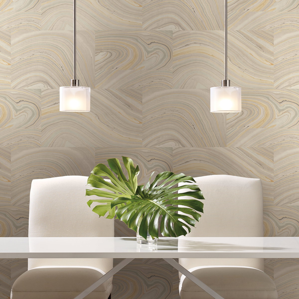 Onyx Grey Peel & Stick Wallpaper, by York Wall, 20' length x 2'3" width x 0.02" depth View 2