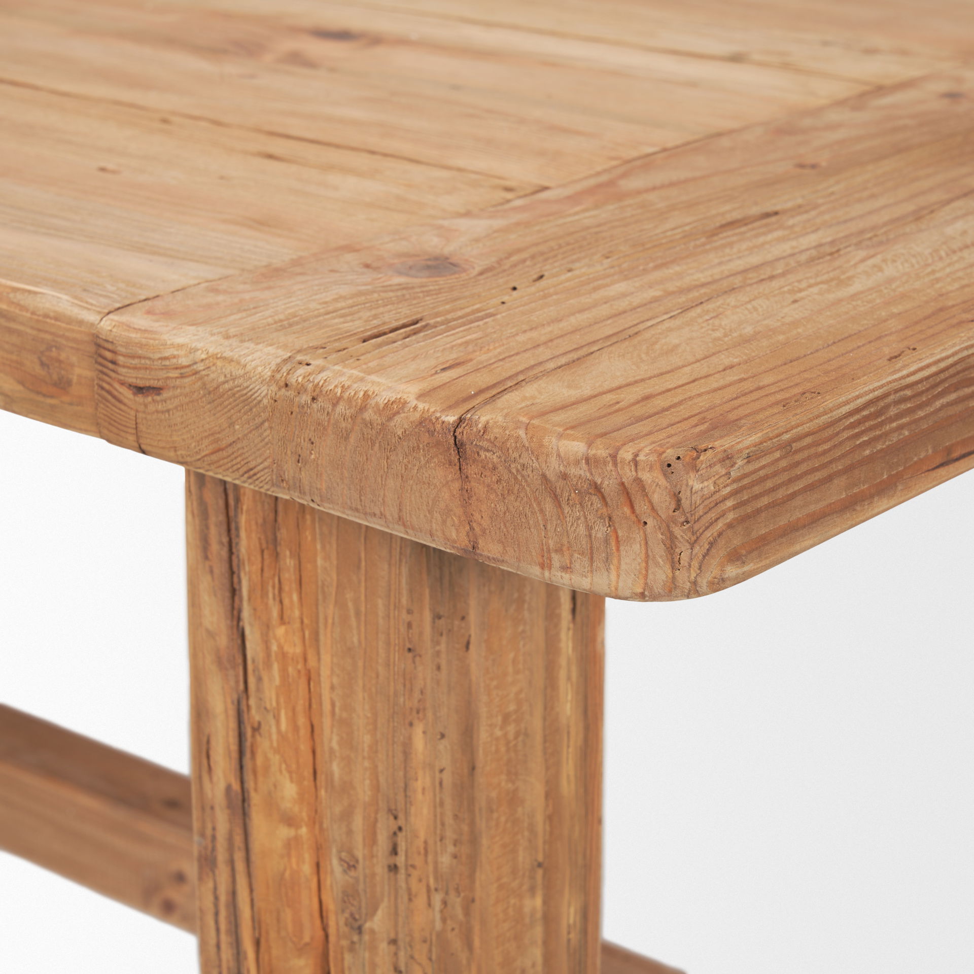 Stetson 84' Rectangular Natural Brown Wood Dining Table large image 