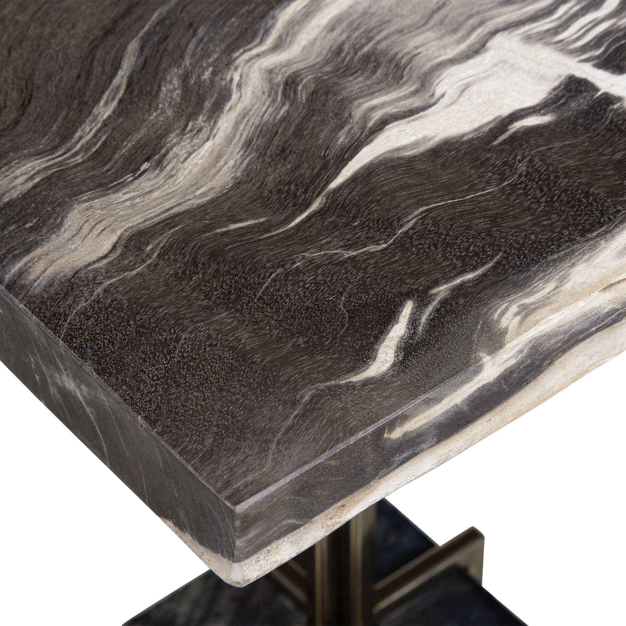 Rowman Petrified Wood Accent Table large image 