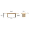 Round Off Large Dining Table Natural Oak, by Moe's Home, 104" width x 29" height x 39" depth thumbnail 7