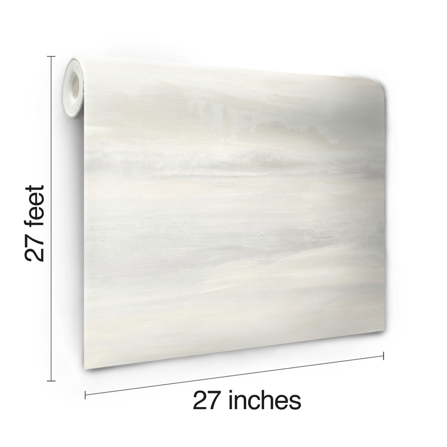 Soothing Mists Scenic White Wallpaper, by York Wall, 27' length x 2'3" width x 0.02" depth View 7