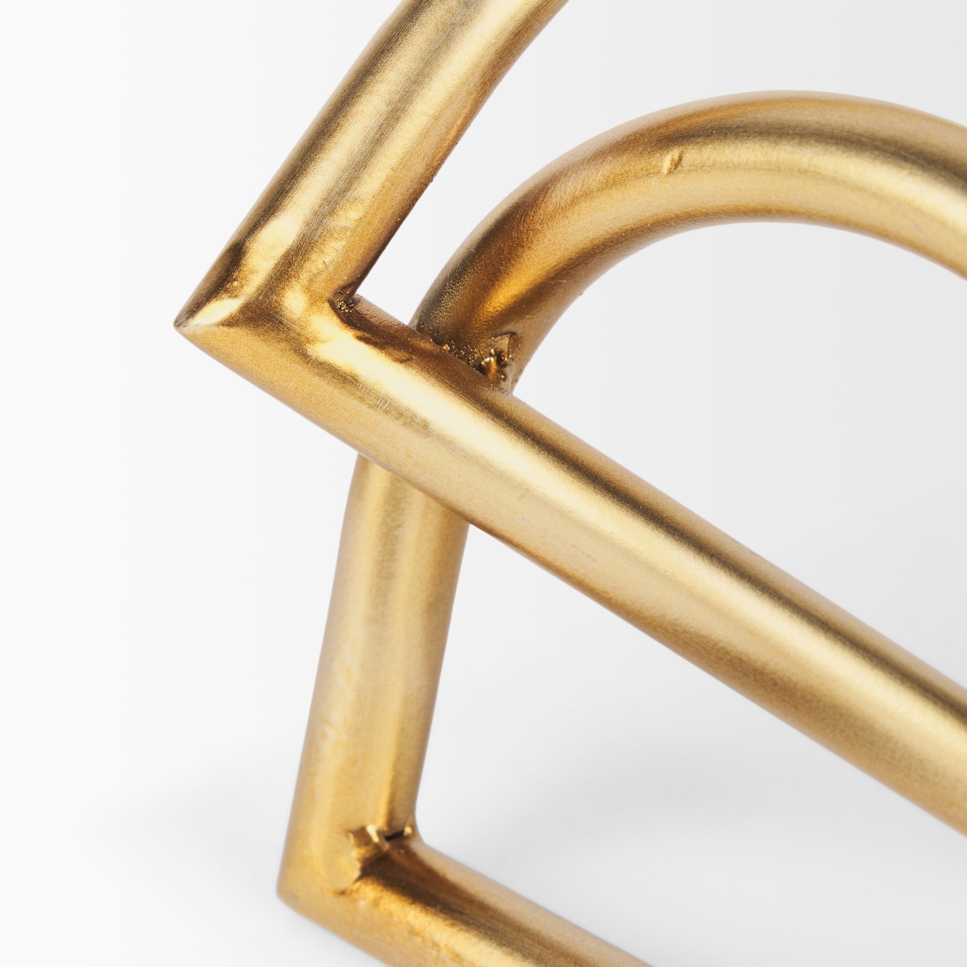 Locke Large Gold Metal Decorative Object, by Mercana, 5.91" length x 5.91" width x 6.1" height View 6