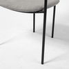 Parker Gray Fabric Seat Black Metal Dining Chair thumbnail 10