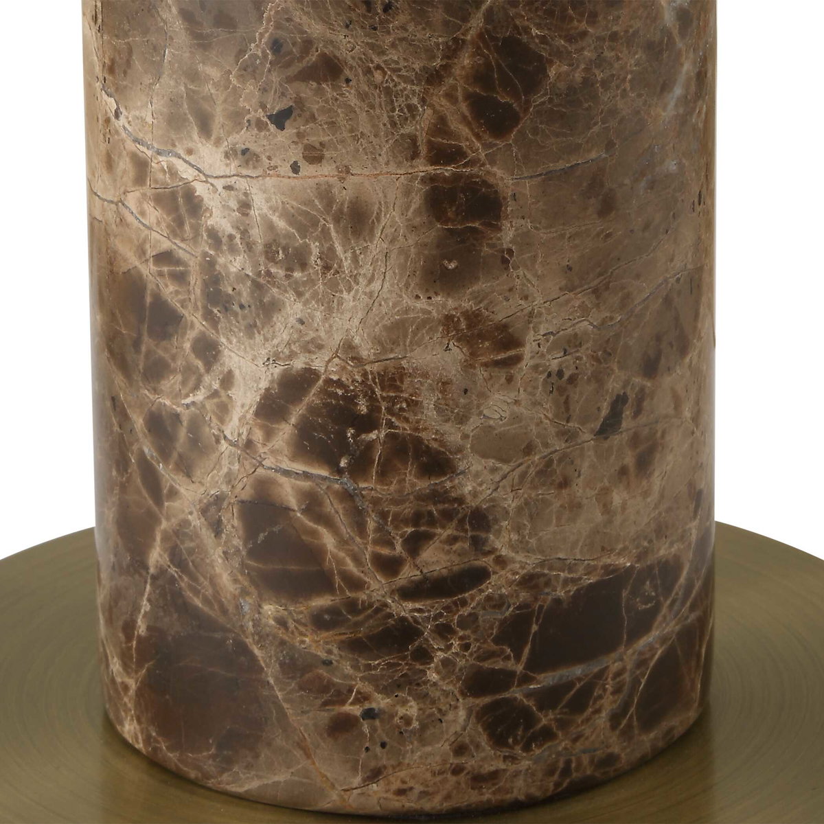 Sepia Brown Marble Buffet Lamp, by Uttermost, 1' width x 3' height x 1' depth View 7