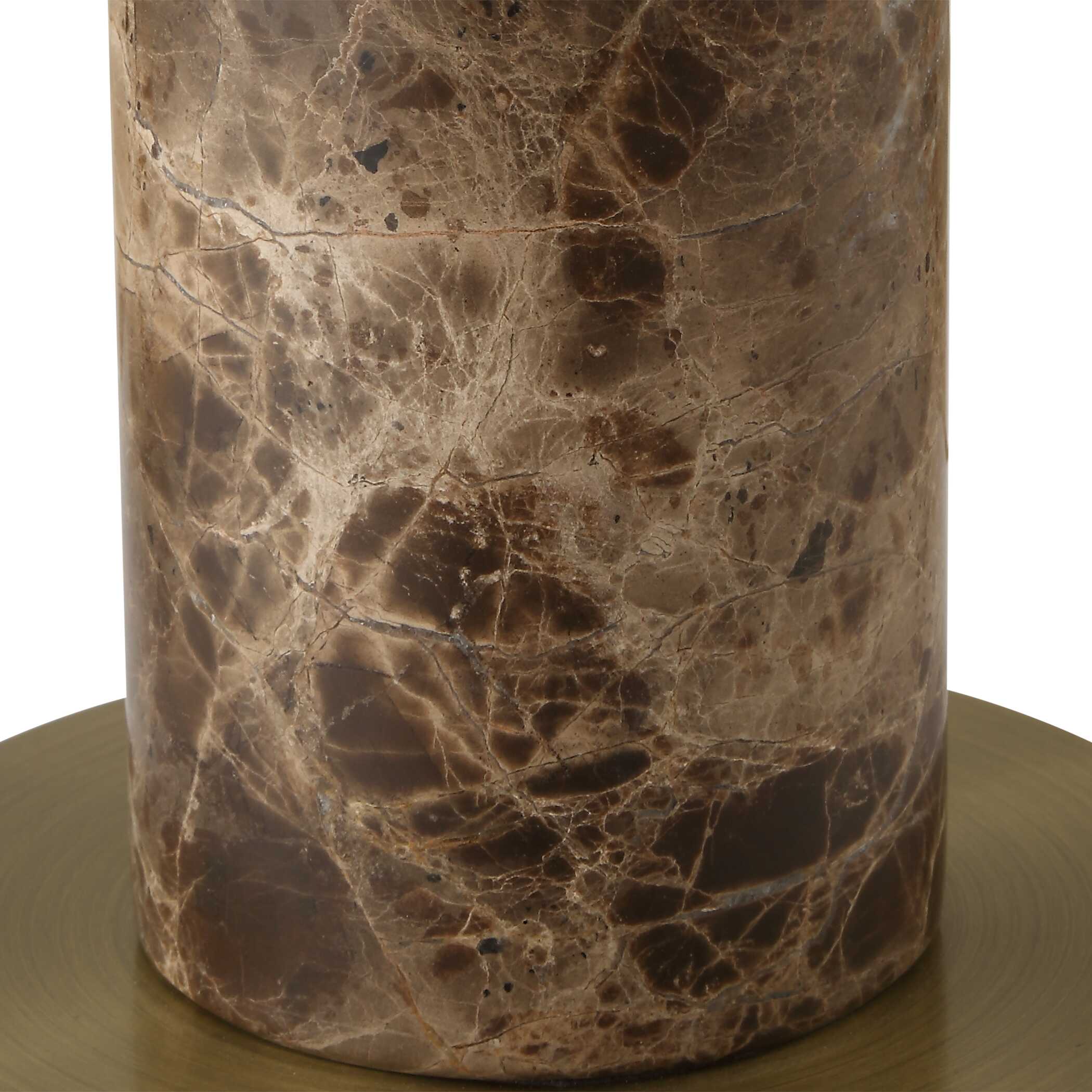 Sepia Brown Marble Buffet Lamp large image 