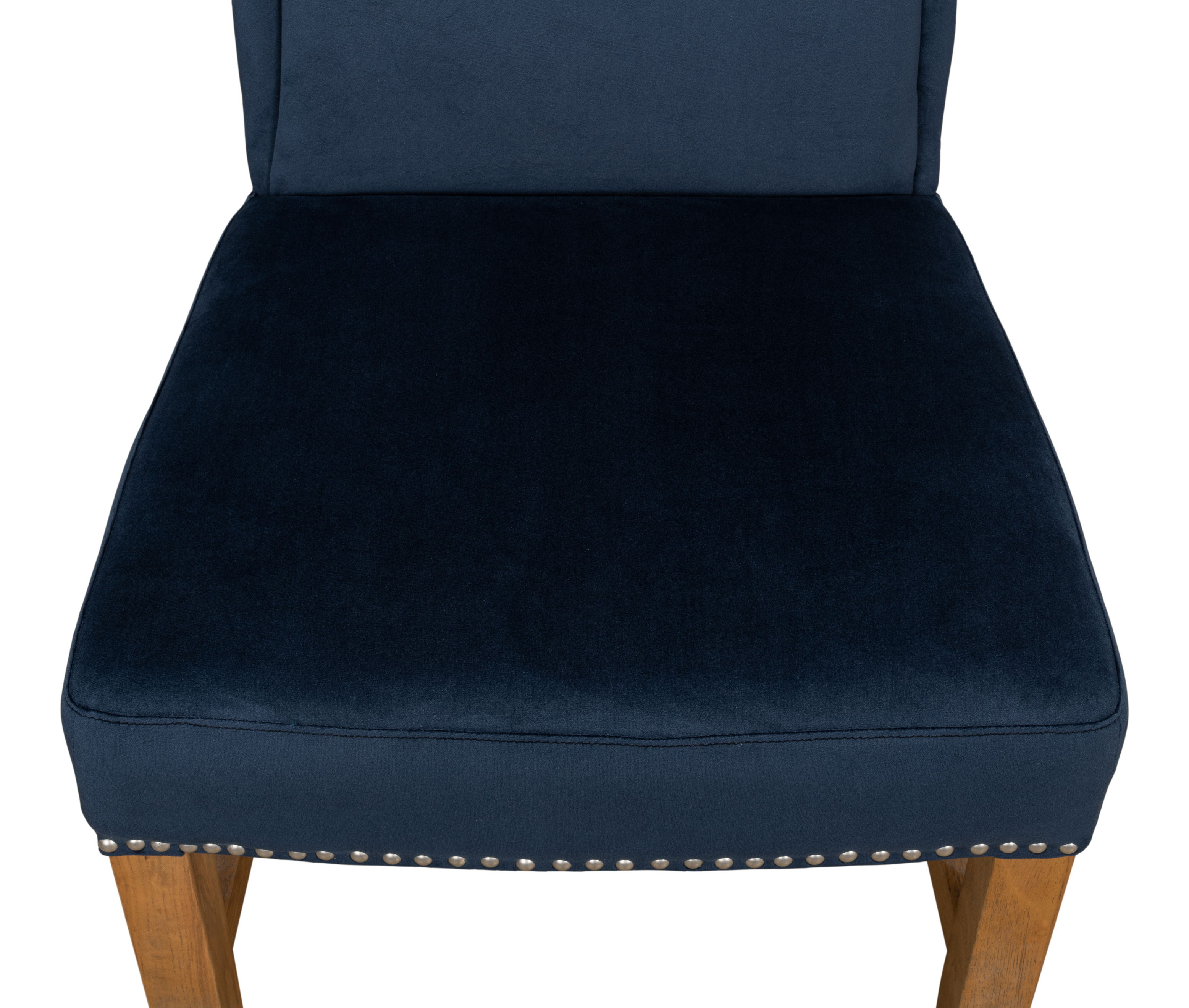 High Back Dining Chair, Blue Velvet, by Sarreid, 21" length x 26" width x 46" height View 5