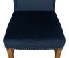 High Back Dining Chair, Blue Velvet, by Sarreid, 21" length x 26" width x 46" height thumbnail 5
