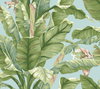 Banana Leaf Blue & Green Peel & Stick Wallpaper, by York Wall, 20' length x 2'3" width x 0.02" depth thumbnail 1