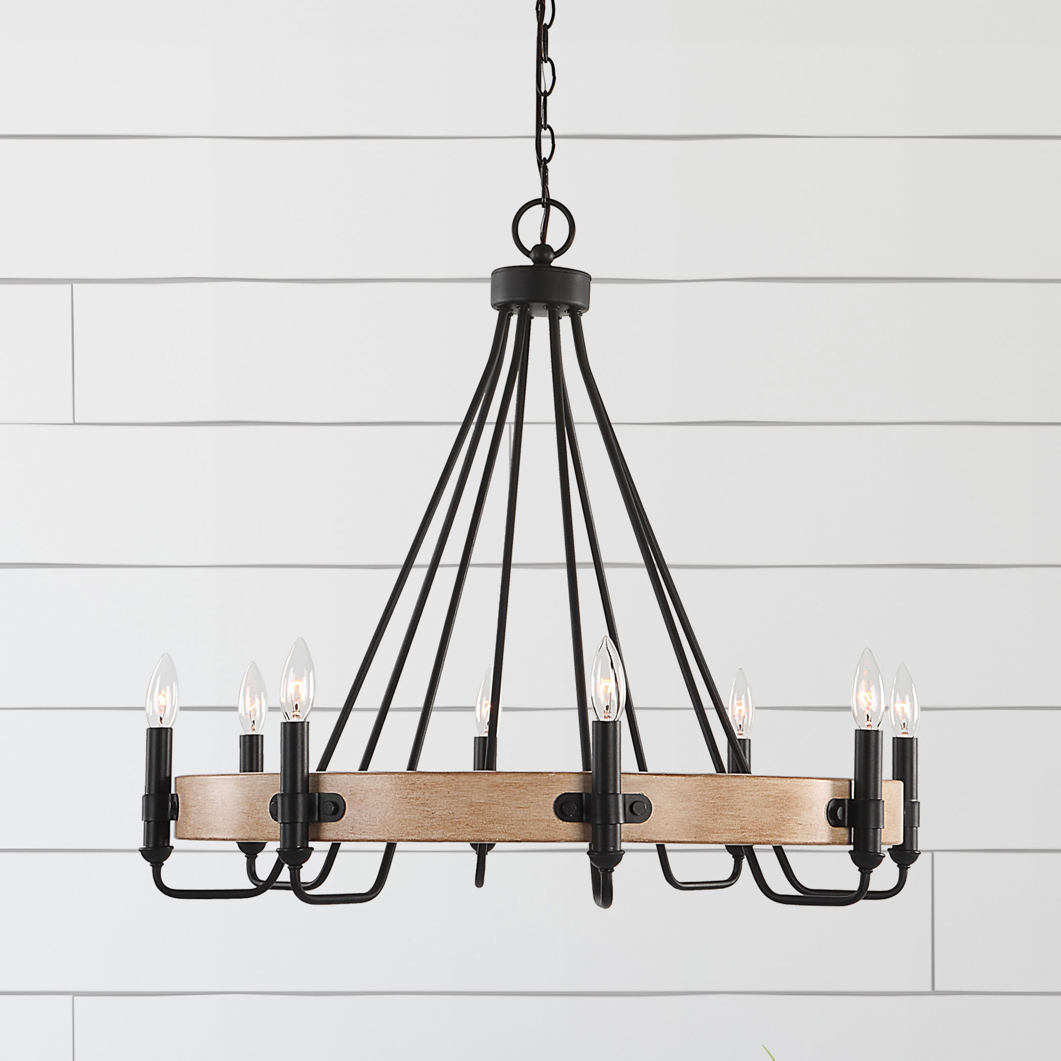 Deschutes 8 Light Farmhouse Chandelier large image 