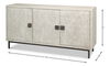 Bricka Three Door Sideboard, Cabinets & Sideboard by Sarreid, 70" length x 18" width x 35" height thumbnail 13