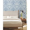 Lockwood Damask Blue Wallpaper, by York Wall, 27' length x 2'3" width x 0.02" depth thumbnail 2