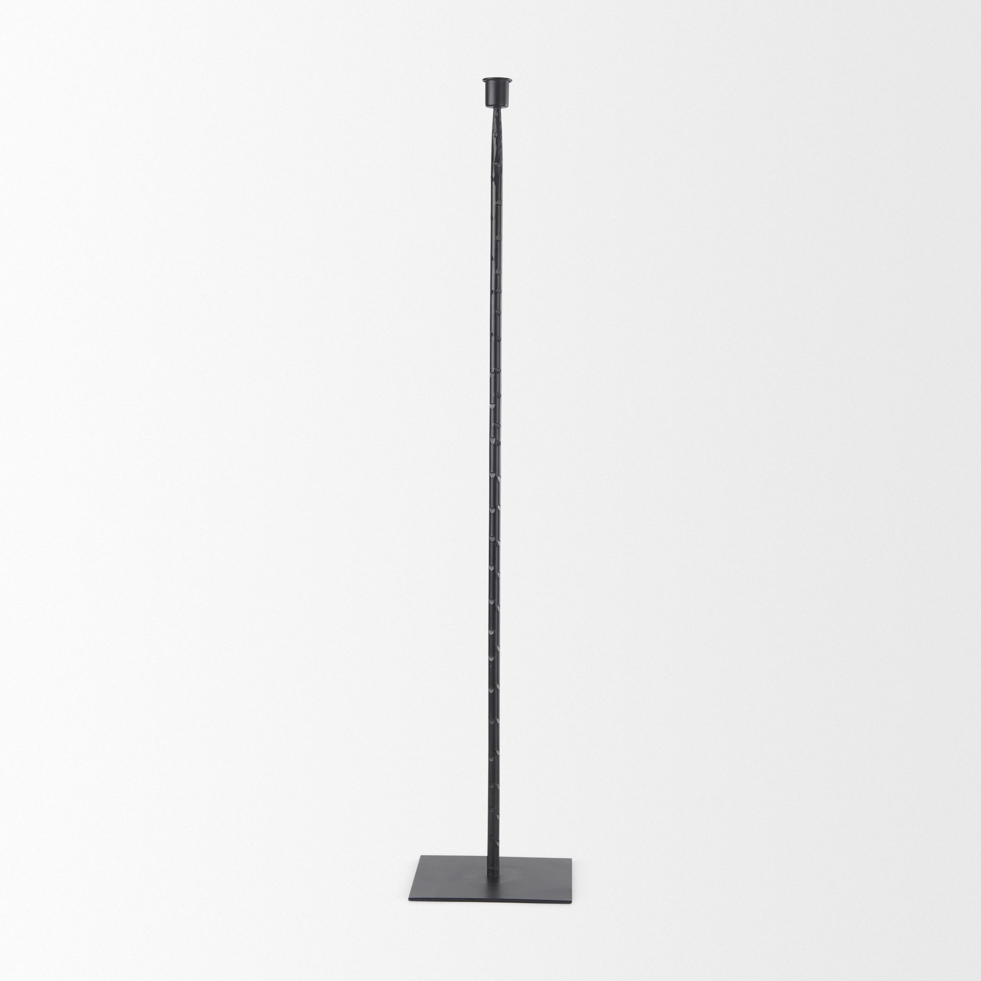 Porter  Large Black Iron Candle Holder, Candles & Candle Holder by Mercana, 6" length x 6" width x 30" height View 5