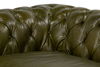 Savile Leather Sofa, Green thumbnail 5