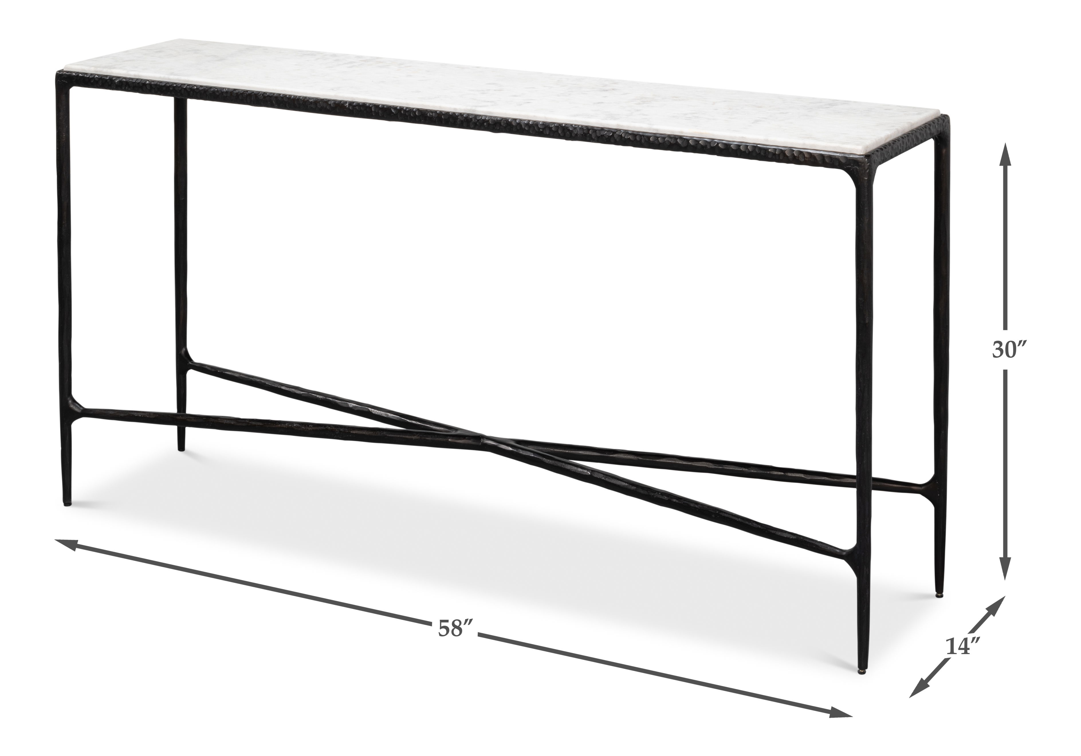 Dakor Console Table, by Sarreid, 58" length x 14" width x 30" height View 13