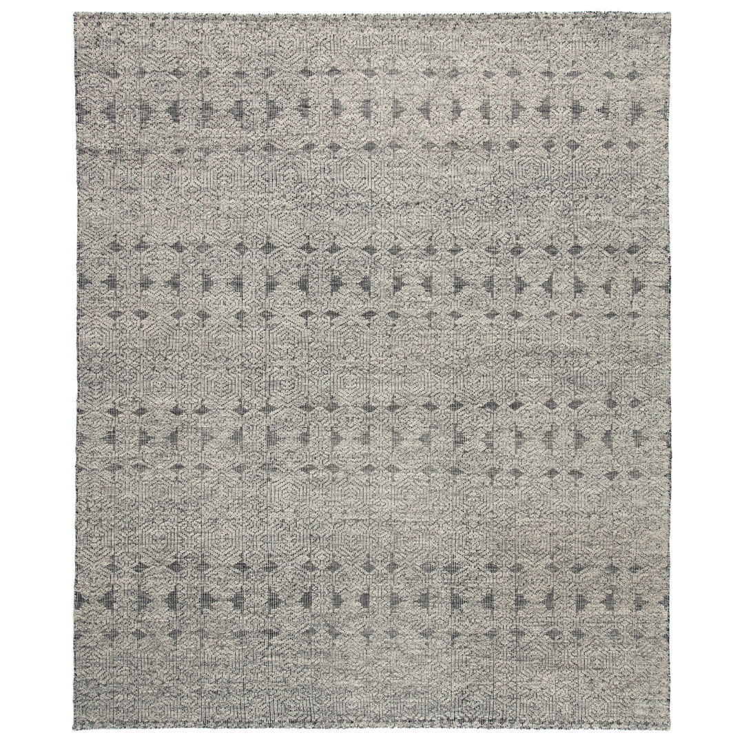 Abelle Hand-Knotted Tribal Gray/ Black Area Rug large image 