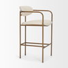 Parker Backless 36.5in Seat Counter Stool | Cream Fabric with Gold Metal, Counter & Bar Stool by Mercana, 21.25" length x 21.5" width x 36.5" height thumbnail 10