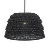 Persephone Black Bead 1 Light Pendant, Ceiling Light by Uttermost, 20.75" width x 13" height x 20.75" diameter x 20.25" depth thumbnail 4