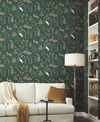 Menagerie Blue Wallpaper, by York Wall, 27' length x 2'3" width x 0.02" depth thumbnail 2
