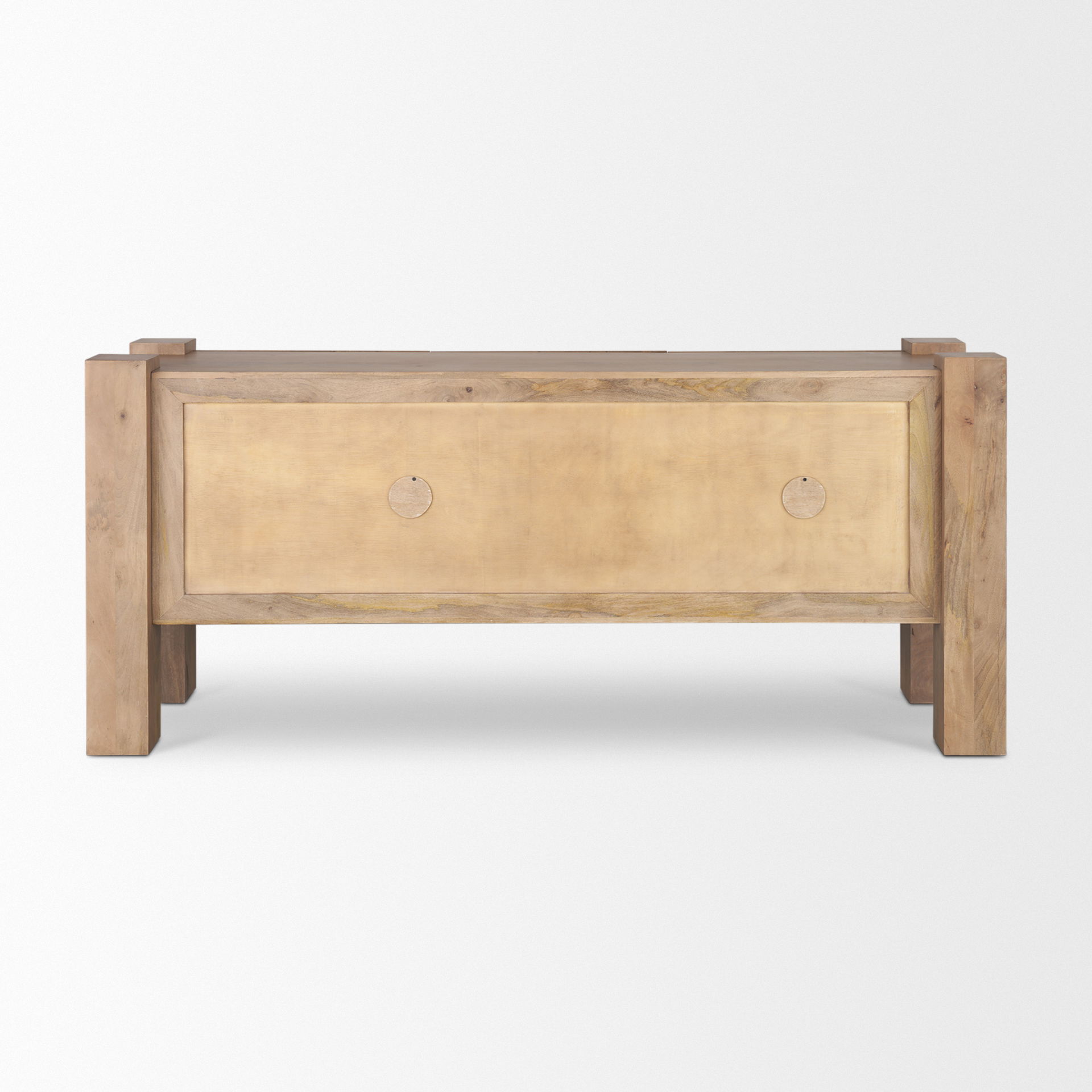Beth Light Brown Wood with 3 Doors Sideboard large image 
