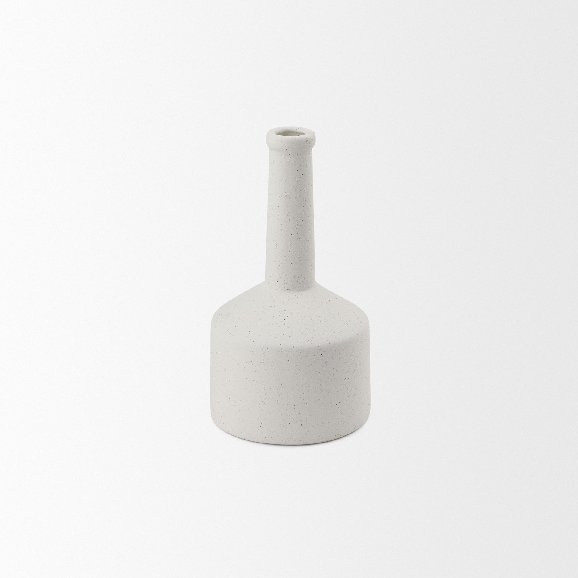 Burton 10.8H Small White Ceramic Jug Vase large image 