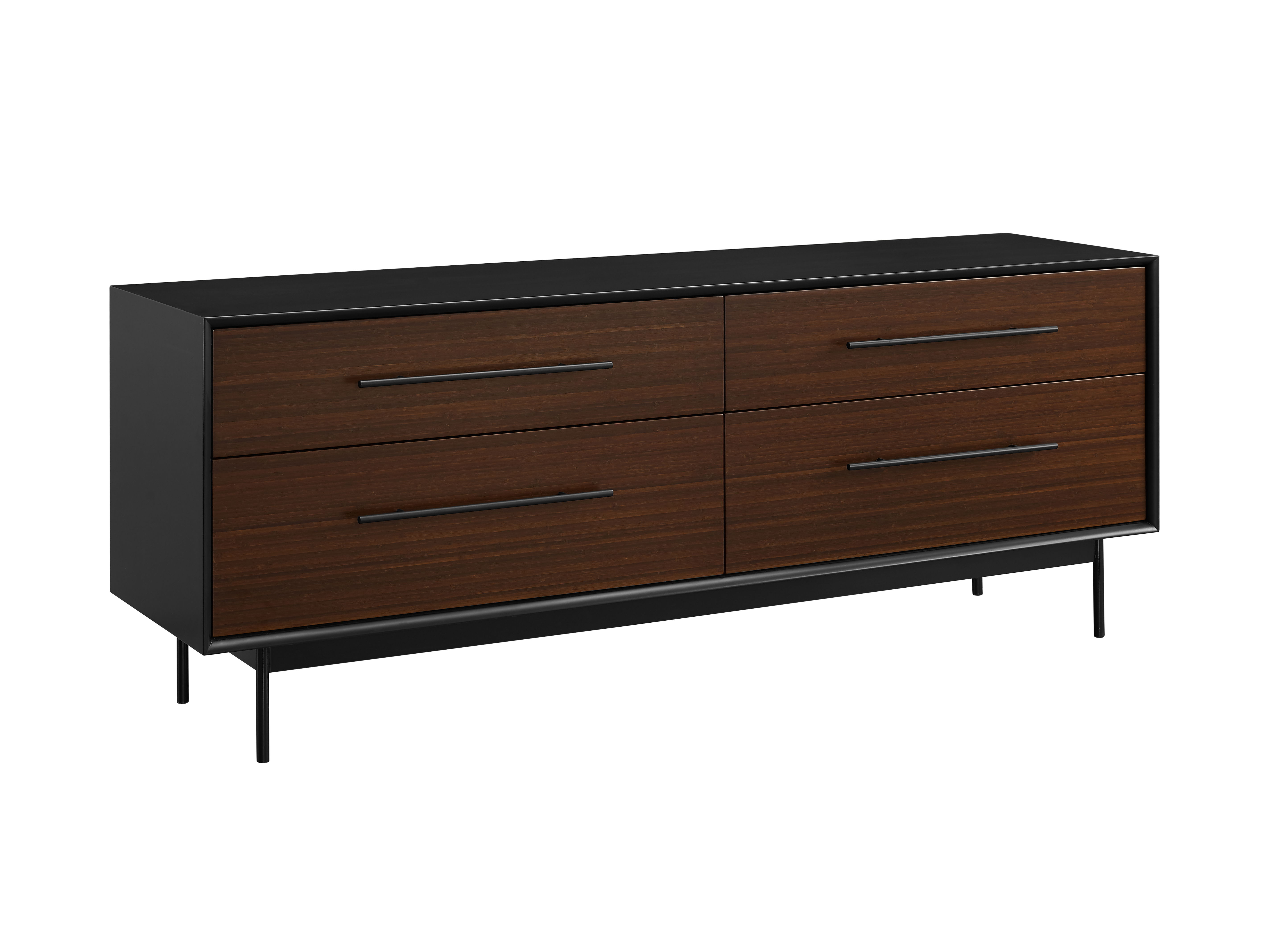 Park Avenue 4 Drawer Double Dresser, Ruby, by Greenington, 18" length x 73.5" width x 28" height View 1