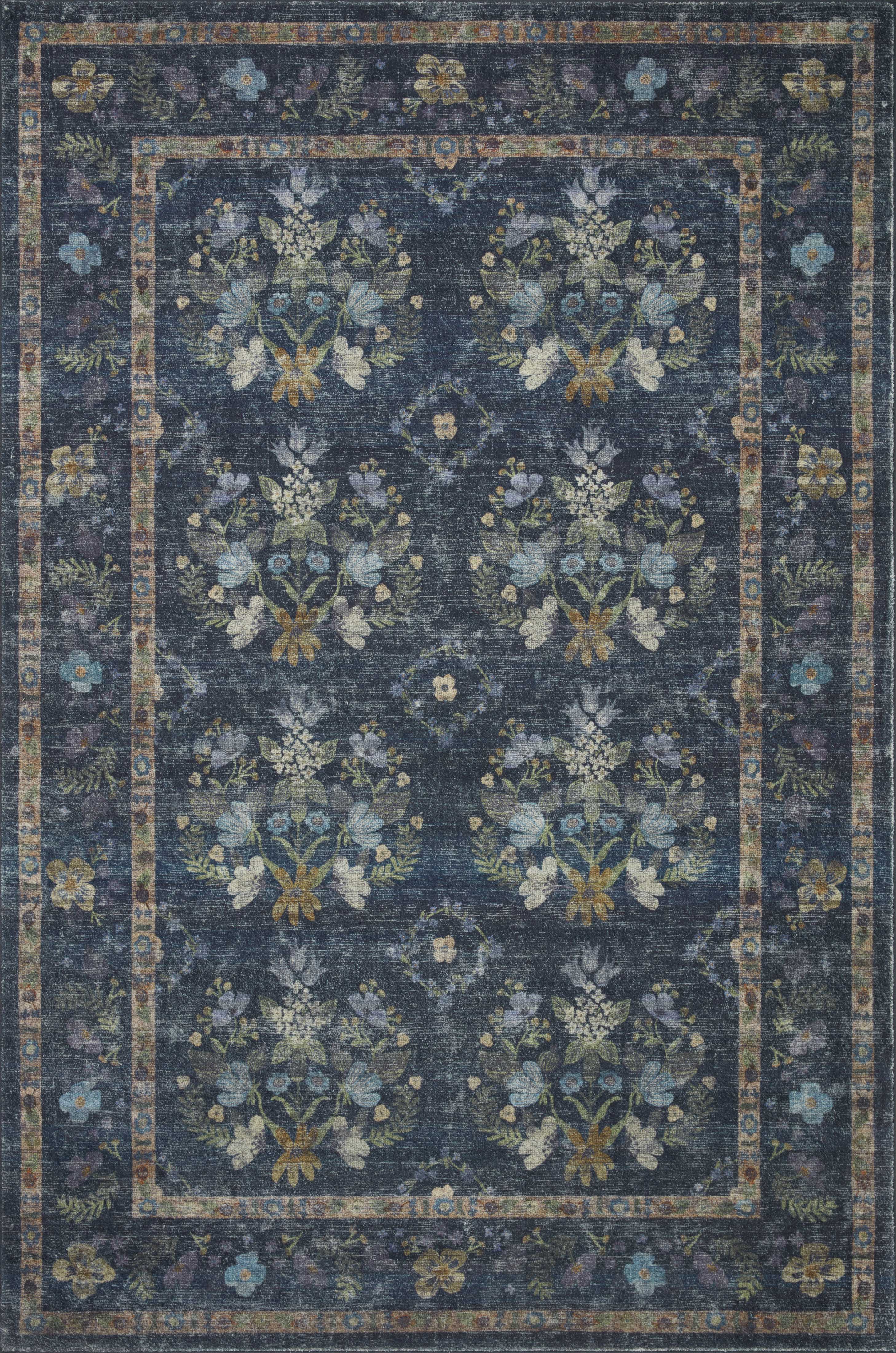 Rifle Paper Co. x Loloi Courtyard Rug, 2'6" length x 9'6" width View 1