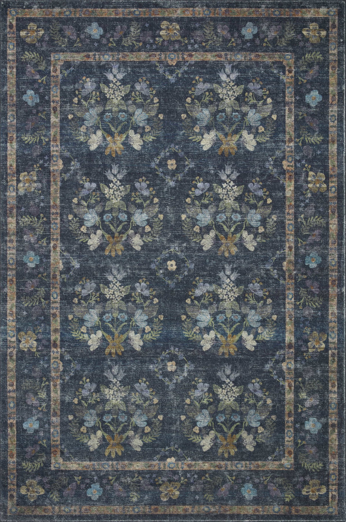 Rifle Paper Co. x Loloi Courtyard Rug, 2'6" length x 9'6" width View 1