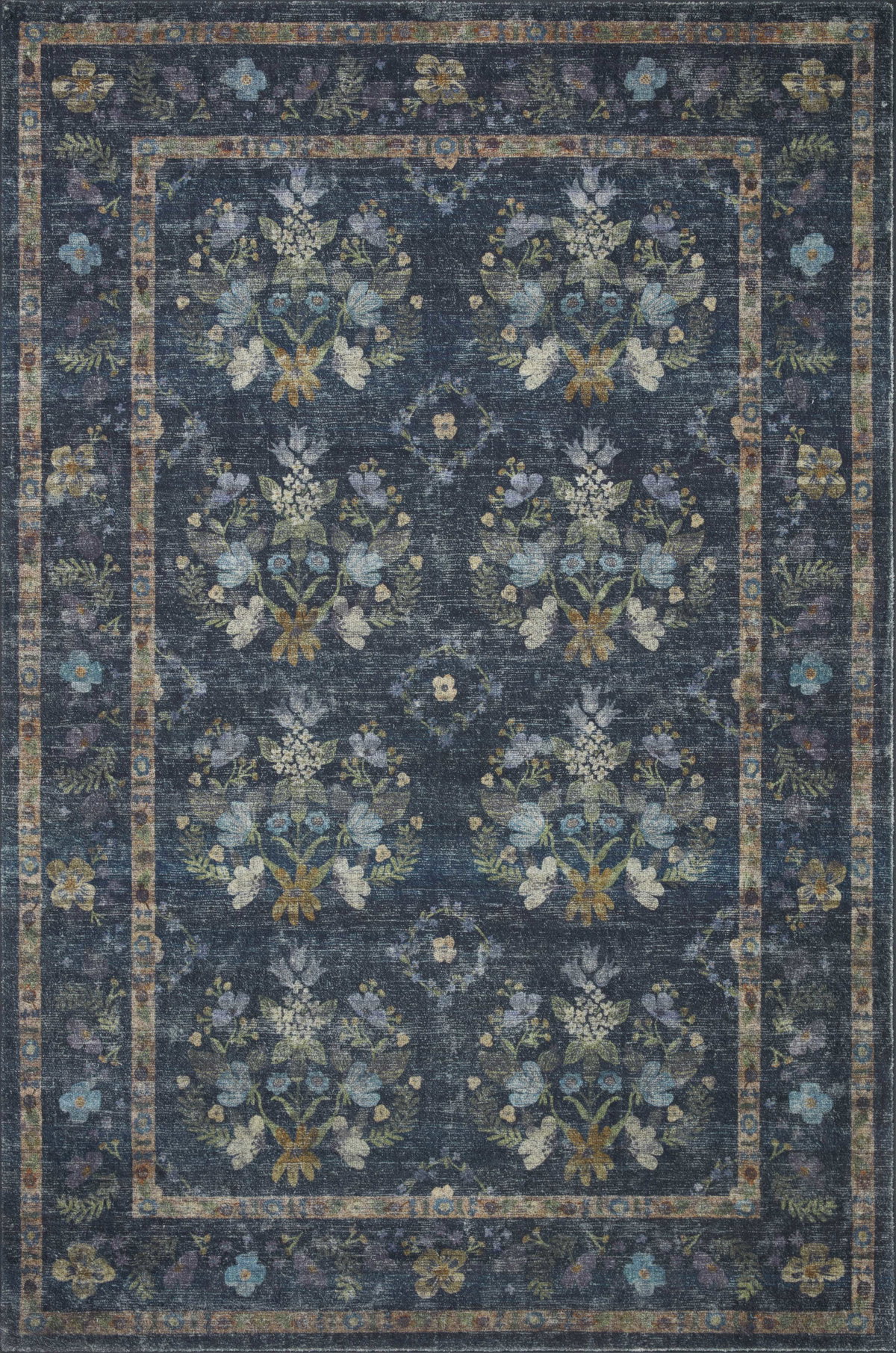 Rifle Paper Co. x Loloi Courtyard Rug, 5' length x 7'6" width View 1
