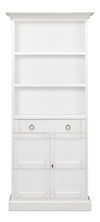 Bookcase With Doors, Cortina White, Shelving & Bookcase by Sarreid, 35" length x 16" width x 78" height thumbnail 2
