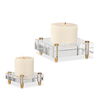 Claire Crystal Block Candleholders, S/2 thumbnail 0