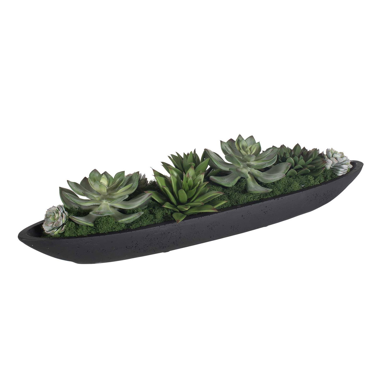 Verde Succulent Centerpiece In Bowl, Artificial Plants & Flower by Uttermost, 29" width x 6" height x 8" depth View 4