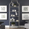 Aurelie Silver Etagere, Shelving & Bookcase by Uttermost, 30" width x 83.87" height x 15.35" depth thumbnail 2