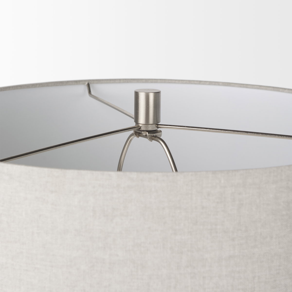 Piven White with Antiqued Wash Textured Ceramic Table Lamp, by Mercana, 18" length x 18" width x 29.5" height View 6